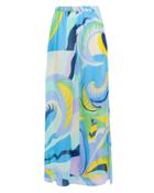 Emilio Pucci Wide Leg Coverup Pants Blue 38