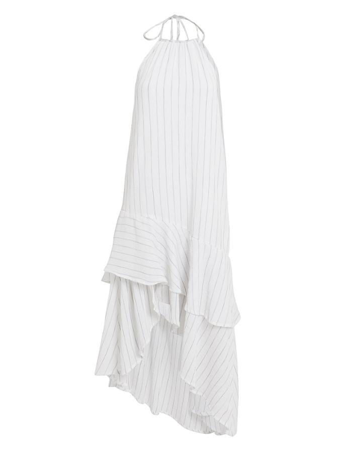 Suboo Hacienda Striped Maxi Dress Ivory/blue Stripe 4