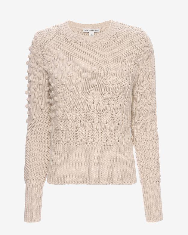 Autumn Cashmere Exclusive Crop Popcorn Knit Sweater