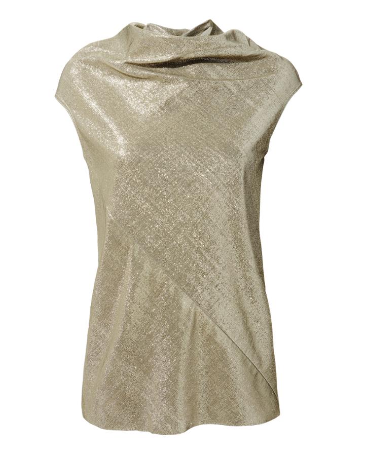 Rick Owens Lilies Lam Mock Neck Top Silver 2 42
