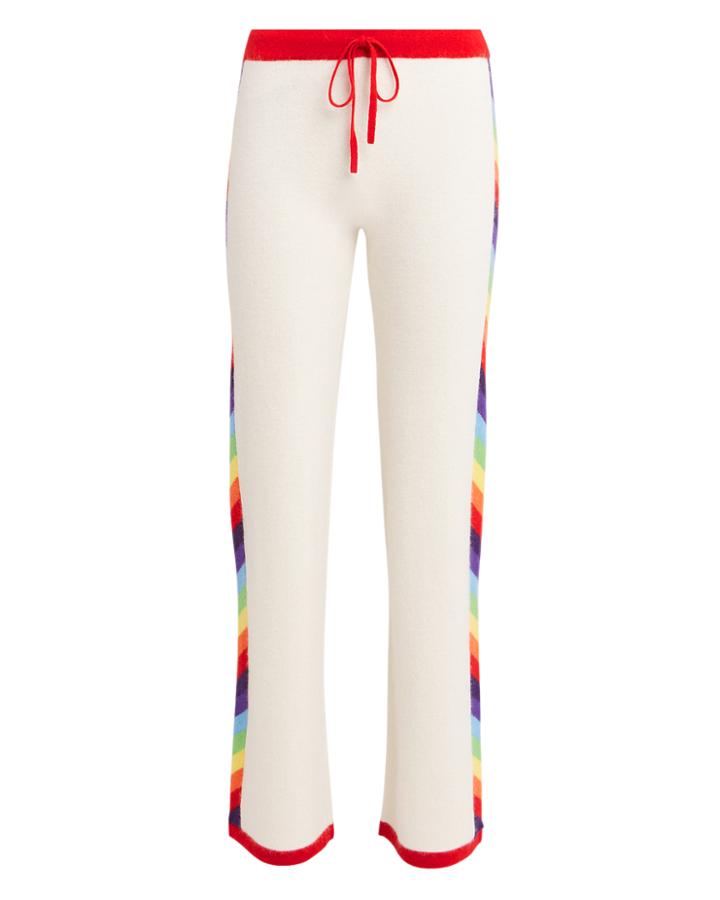 Madeleine Thompson Nave Rainbow Side Pants Ivory/rainbow S
