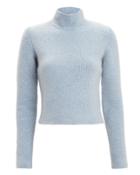Diane Von Furstenberg Mock Neck Sweater Blue-lt S