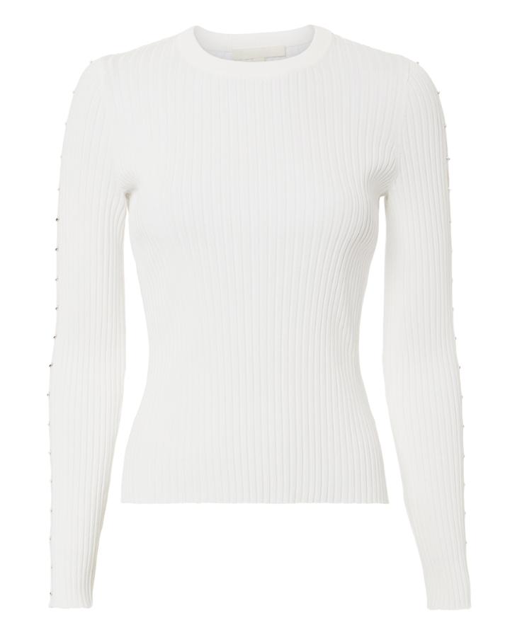 Jonathan Simkhai Staple Detail Knit Top White L