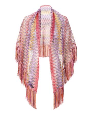 Missoni Usa Missoni Open Weave Fringe Caftan Pink 1size
