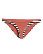 Same Swim Llc Same Swim Adobe Striped Bikini Bottom White/black/rust P