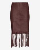 Elizabeth And James Jaxson Leather Fringe Skirt