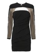 Alexander Wang Crystal Detail Ruched Mini Dress