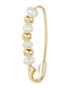 Loren Stewart Friendship Pearl Safety Pin Earring Gold 1size