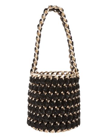 Tambonita Gold Chain Shimmer Bucket Bag