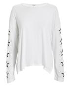 Monrow Star Sleeve Top White P