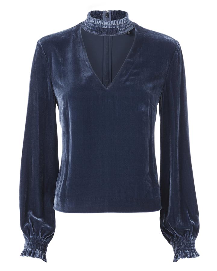 Exclusive For Intermix Ruched Choker Detail Top