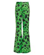 Rejina Pyo Ashley Floral Print Green Satin Pants Green/black 10