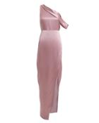 Michelle Mason Draped One Shoulder Lilac Gown Lilac 2