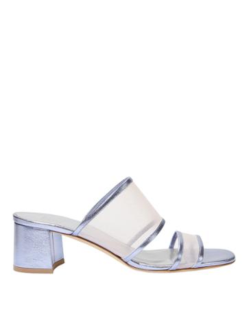 Maryam Nassir Zadeh Martina Mesh Slide Sandals Blue-lt 36