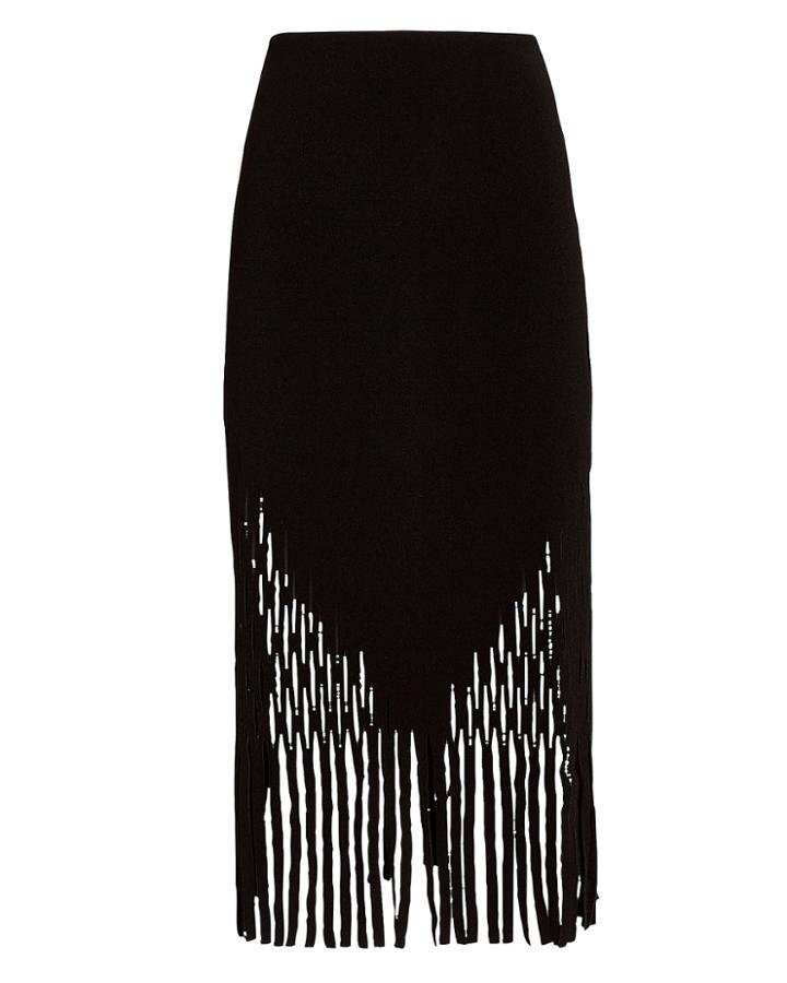 Dion Lee Lory Perforated Bonded Crepe Skirt Black 6
