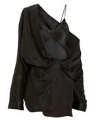 Alexander Wang Silk Jacquard Shirt Dress Black 6
