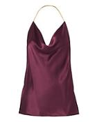 Intermix Cushnie Et Ochs Chain Detail Silk Charmeuse Top