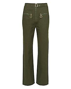 Self-portrait Zip Front Straight Leg Trousers