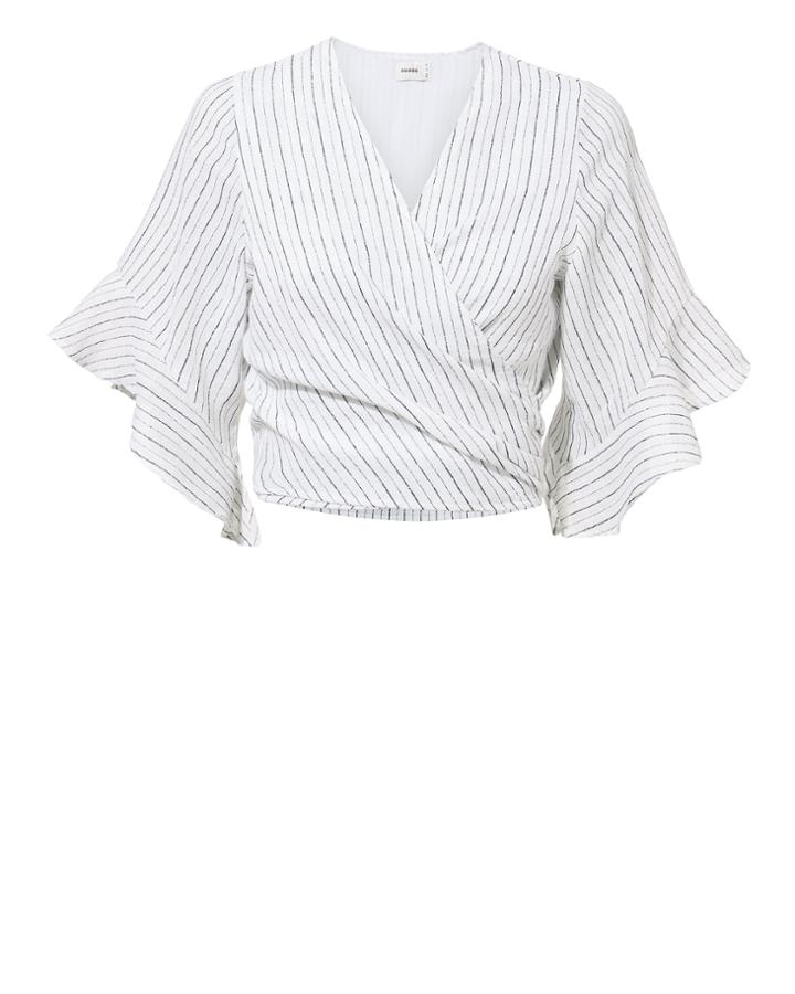 Suboo Tulum Frill Tie Top Blue-med 4