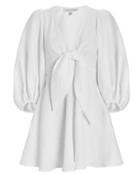Shona Joy St. Martin Linen Mini Dress White 10