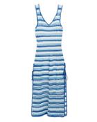 My Beachy Side Artemisia Crochet Maxi Dress Blue/white 1size