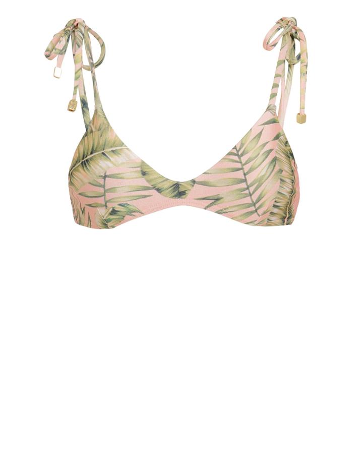 Suboo Palma Bralette Bikini Top Green/blush 2