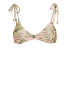 Suboo Palma Bralette Bikini Top Green/blush 2