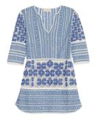 Love Sam Exclusive Embroidery Dress: Blue