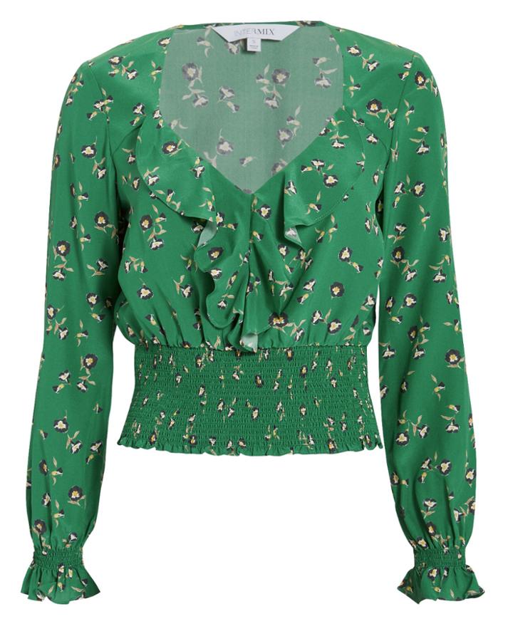 Exclusive For Intermix Intermix Freda Printed Top Green L