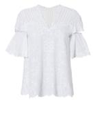 Jonathan Simkhai Cutout Embroidery Top White M