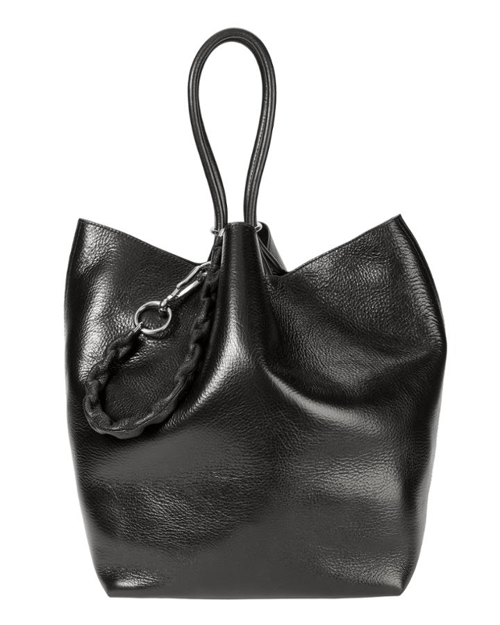 Alexander Wang Roxy Large Black Leather Tote Black 1size