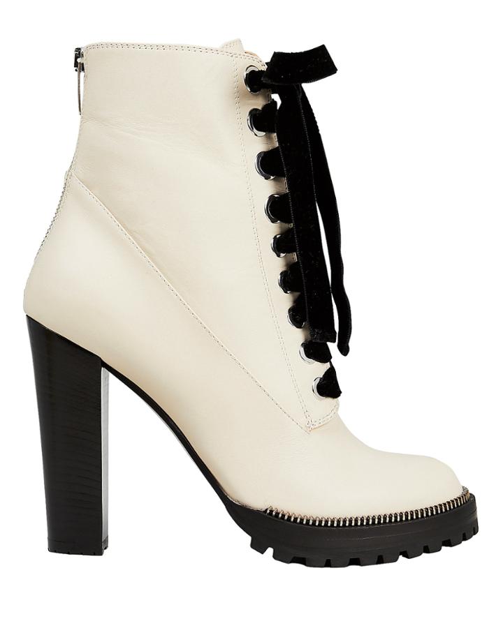 Sergio Rossi Camilla White Combat Boots White/black 37.5