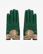 Valentino Rockstud Leather Driving Gloves