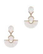 Jardin Jewelry Jardin Geometric Mop Drop Earrings White 1size