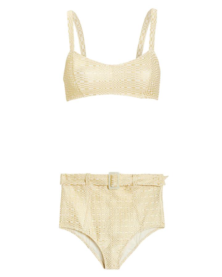 Lisa Marie Fernandez Genevieve High Waist Bikini Gold 1