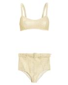 Lisa Marie Fernandez Genevieve High Waist Bikini Gold 1