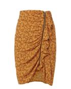 Veronica Beard Spencer Ruched Zip Mini Skirt