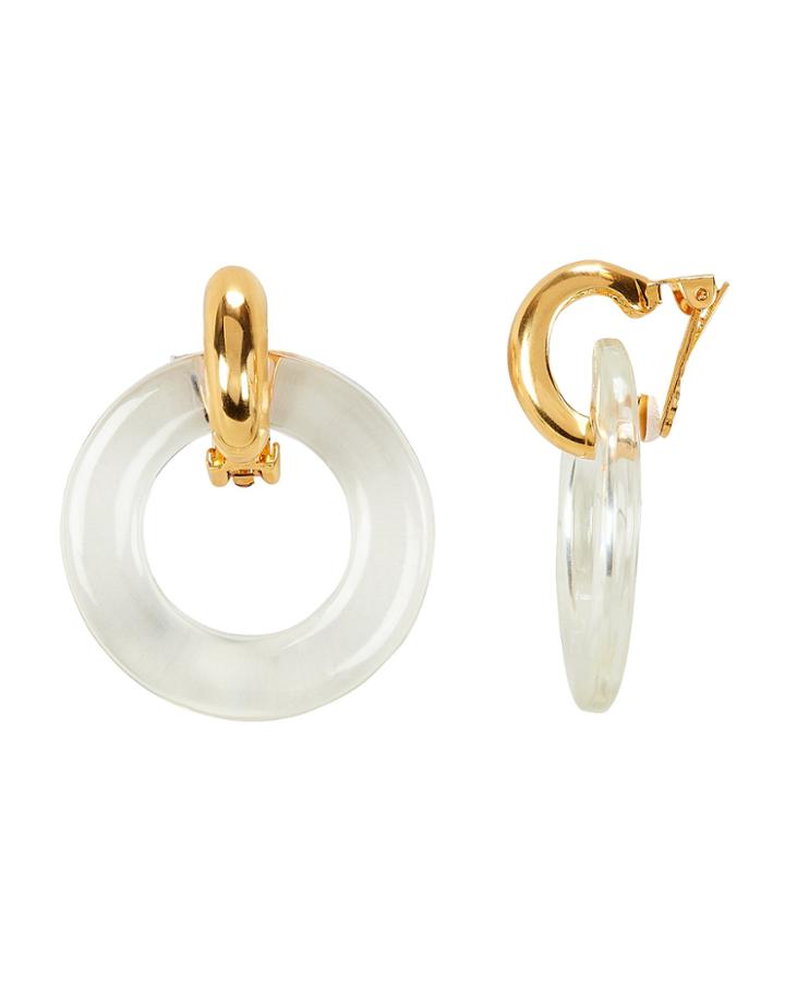 Kenneth Jay Lane Doorknob Earrings Gold 1size