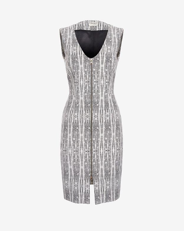 L'agence Exclusive Eva Printed Zip Front Dress