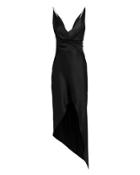 Cushnie Black Wraparound Midi Dress Black 8