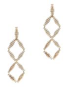 Rosantica Volutta Double Diamond Drop Earrings Gold 1size