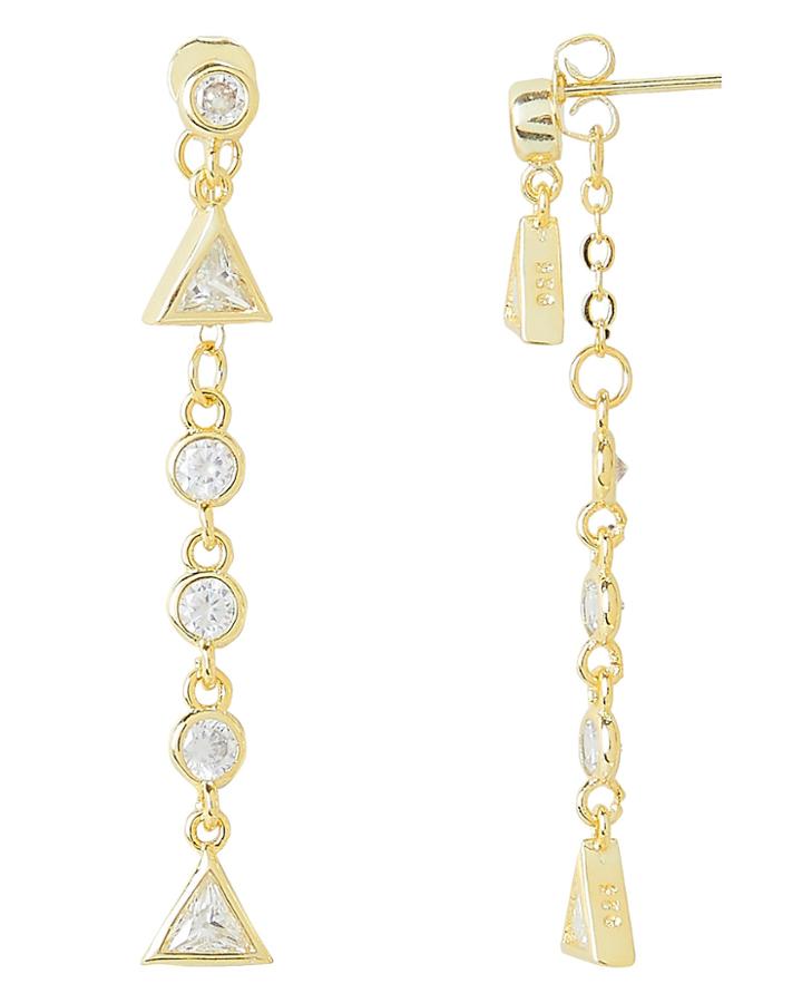Taylor Adorn Pyramid Drop Earrings Gold 1size