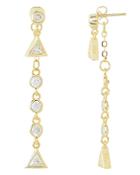 Taylor Adorn Pyramid Drop Earrings Gold 1size