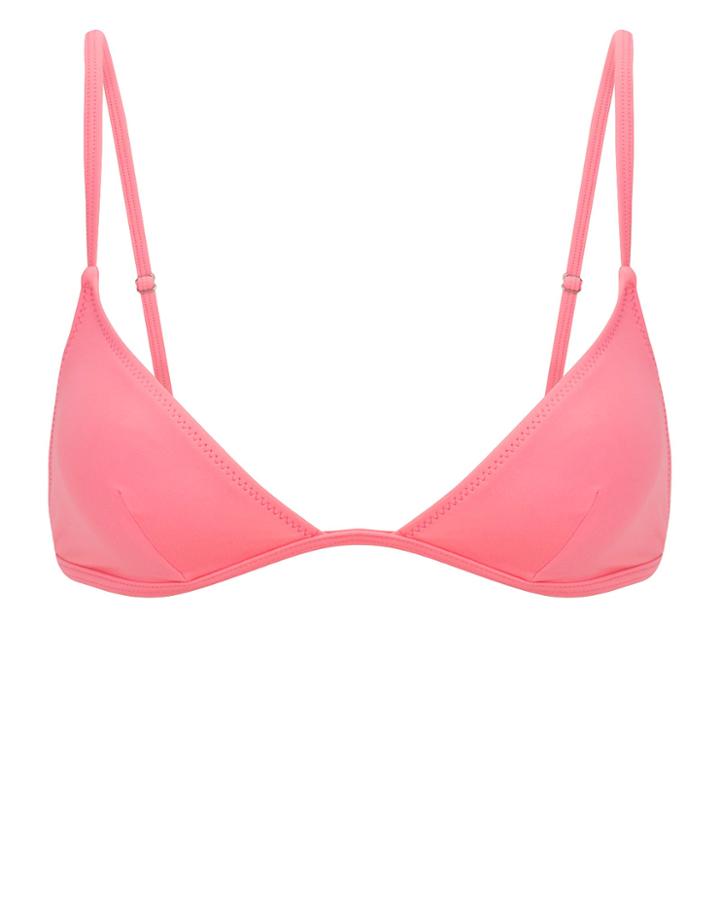 Solid & Striped Lulu Pink Bikini Top Pink L