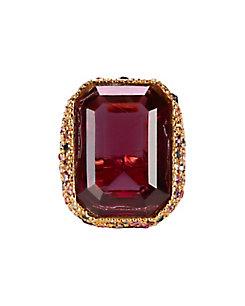 Kenneth Jay Lane Red Crystal Cocktail Ring