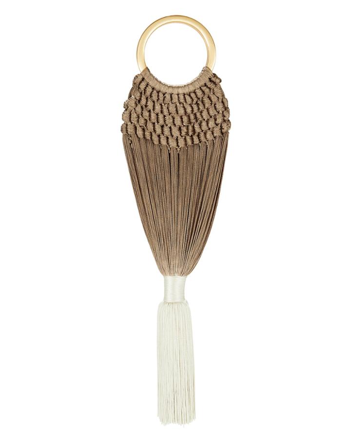 Cult Gaia Agnelou Tassel Metal Handle Brown Bag Brown 1size