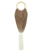 Cult Gaia Agnelou Tassel Metal Handle Brown Bag Brown 1size