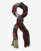 Faliero Sarti Plaid Scarf: Blue