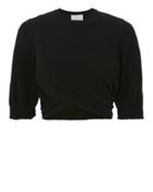 3.1 Phillip Lim Twisted Cropped Tee Black P