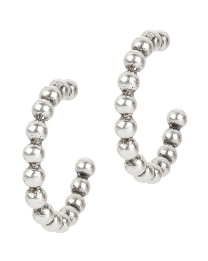 Dannijo Awna Ox Silver Hoop Earrings